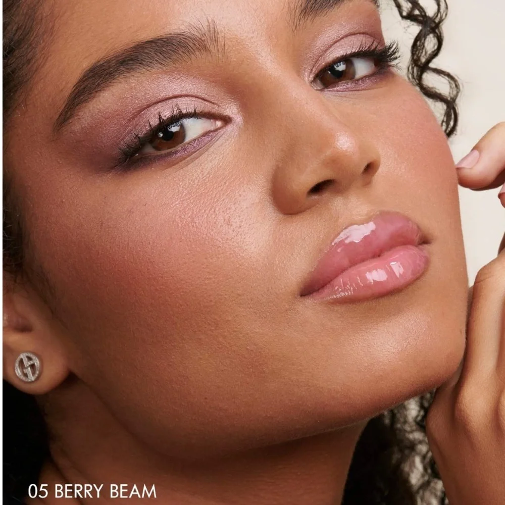 💎 Armani Beauty Prisma Glass Hydrating Lip Gloss Squalane Berry Beam Full-Size
